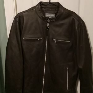 Michael Kors brown leather jacket